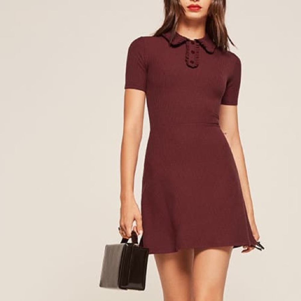 Reformation Ribbed Tennis Dress